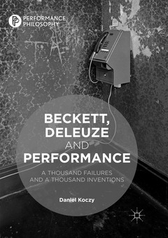 Couverture de l’ouvrage Beckett, Deleuze and Performance