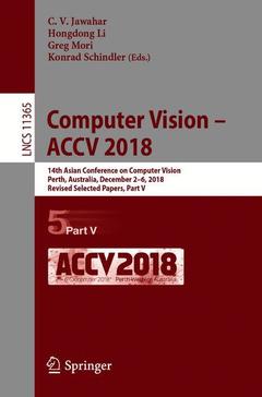 Couverture de l’ouvrage Computer Vision - ACCV 2018