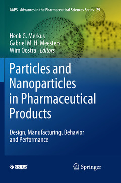 Couverture de l’ouvrage Particles and Nanoparticles in Pharmaceutical Products