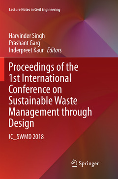 Couverture de l’ouvrage Proceedings of the 1st International Conference on Sustainable Waste Management through Design