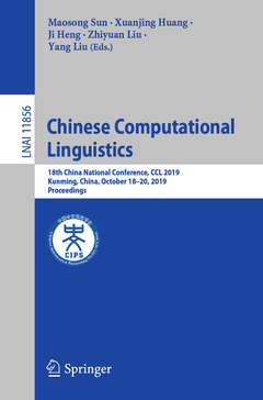 Couverture de l’ouvrage Chinese Computational Linguistics