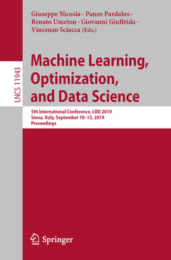 Couverture de l’ouvrage Machine Learning, Optimization, and Data Science