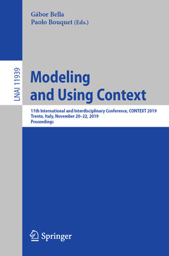 Couverture de l’ouvrage Modeling and Using Context
