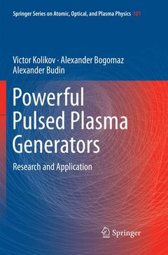 Couverture de l’ouvrage Powerful Pulsed Plasma Generators