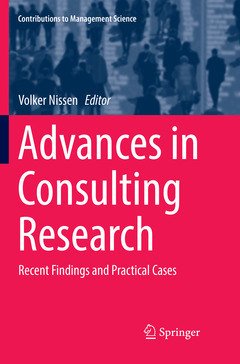 Couverture de l’ouvrage Advances in Consulting Research