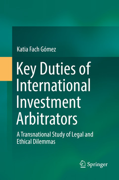 Couverture de l’ouvrage Key Duties of International Investment Arbitrators