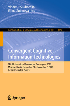 Cover of the book Convergent Cognitive Information Technologies