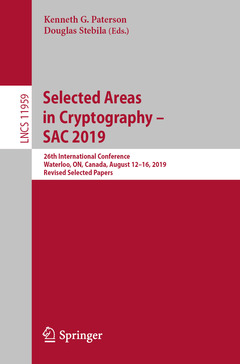 Couverture de l’ouvrage Selected Areas in Cryptography - SAC 2019