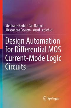 Couverture de l’ouvrage Design Automation for Differential MOS Current-Mode Logic Circuits