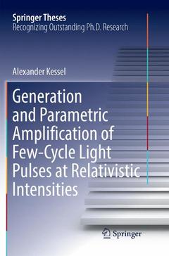 Cover of the book Generation and Parametric Amplification of Few‐Cycle Light Pulses at Relativistic Intensities