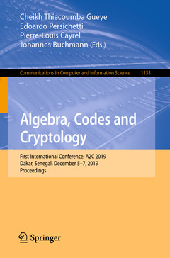 Couverture de l’ouvrage Algebra, Codes and Cryptology