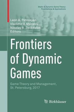 Couverture de l’ouvrage Frontiers of Dynamic Games