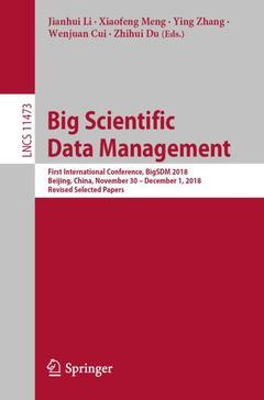 Couverture de l’ouvrage Big Scientific Data Management