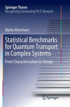 Couverture de l’ouvrage Statistical Benchmarks for Quantum Transport in Complex Systems