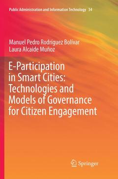 Couverture de l’ouvrage E-Participation in Smart Cities: Technologies and Models of Governance for Citizen Engagement
