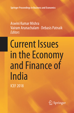 Couverture de l’ouvrage Current Issues in the Economy and Finance of India