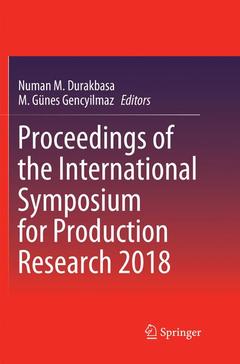 Couverture de l’ouvrage Proceedings of the International Symposium for Production Research 2018