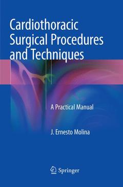 Couverture de l’ouvrage Cardiothoracic Surgical Procedures and Techniques