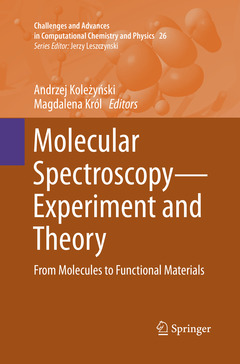 Couverture de l’ouvrage Molecular Spectroscopy—Experiment and Theory