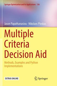 Couverture de l’ouvrage Multiple Criteria Decision Aid
