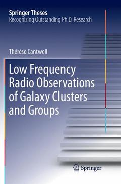 Couverture de l’ouvrage Low Frequency Radio Observations of Galaxy Clusters and Groups