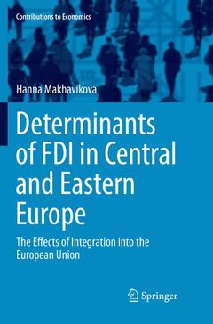 Couverture de l’ouvrage Determinants of FDI in Central and Eastern Europe