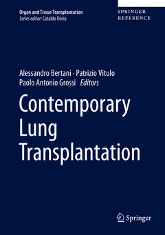 Couverture de l’ouvrage Contemporary Lung Transplantation