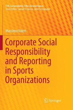 Couverture de l’ouvrage Corporate Social Responsibility and Reporting in Sports Organizations