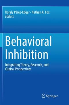 Couverture de l’ouvrage Behavioral Inhibition