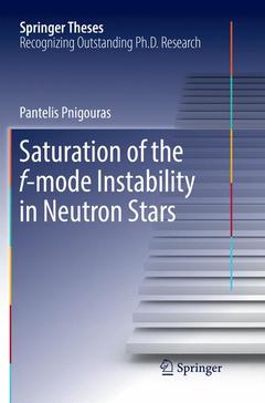 Couverture de l’ouvrage Saturation of the f-mode Instability in Neutron Stars