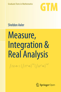 Couverture de l’ouvrage Measure, Integration & Real Analysis