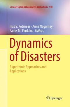 Couverture de l’ouvrage Dynamics of Disasters