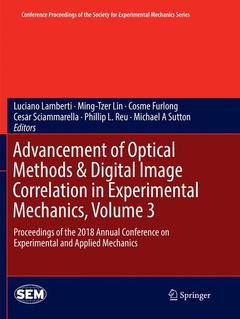 Couverture de l’ouvrage Advancement of Optical Methods & Digital Image Correlation in Experimental Mechanics, Volume 3