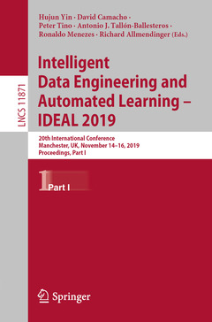 Couverture de l’ouvrage Intelligent Data Engineering and Automated Learning - IDEAL 2019