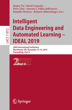 Couverture de l’ouvrage Intelligent Data Engineering and Automated Learning - IDEAL 2019