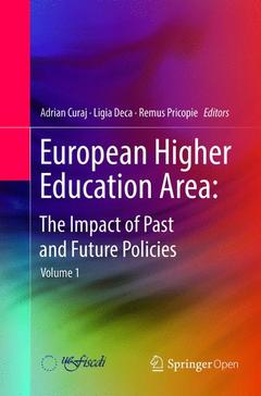 Cover of the book European Higher Education Area: The Impact of Past and Future Policies