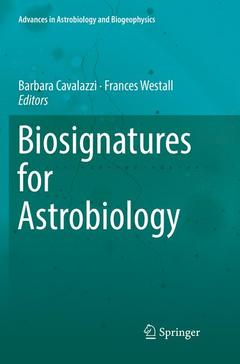 Couverture de l’ouvrage Biosignatures for Astrobiology