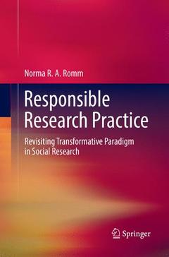 Couverture de l’ouvrage Responsible Research Practice