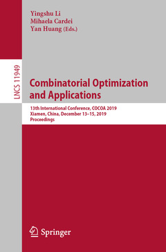 Cover of the book Combinatorial Optimization and Applications