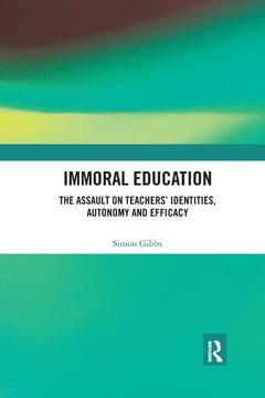 Couverture de l’ouvrage Immoral Education