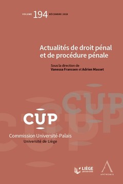 Cover of the book Actualités de droit pénal et de procédure pénale