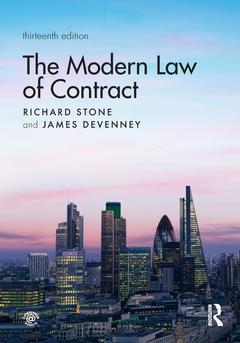 Couverture de l’ouvrage The Modern Law of Contract