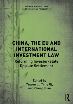 Cover of the book China, the EU and International Investment Law