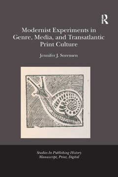 Couverture de l’ouvrage Modernist Experiments in Genre, Media, and Transatlantic Print Culture