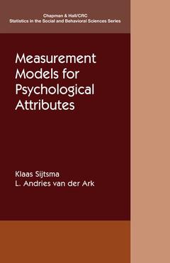 Couverture de l’ouvrage Measurement Models for Psychological Attributes