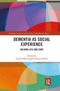 Couverture de l’ouvrage Dementia as Social Experience