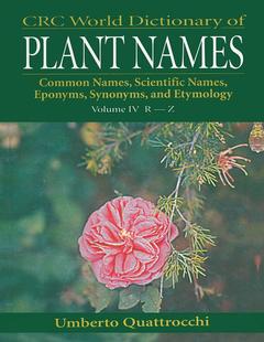 Couverture de l’ouvrage CRC World Dictionary of Plant Names