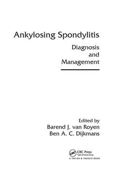 Couverture de l’ouvrage Ankylosing Spondylitis