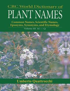 Couverture de l’ouvrage CRC World Dictionary of Plant Nmaes