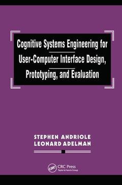 Couverture de l’ouvrage Cognitive Systems Engineering for User-computer Interface Design, Prototyping, and Evaluation